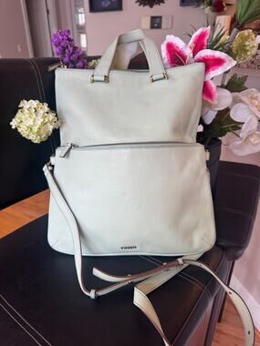 Fossil Memoir Anthology Fold Over Tote Crossbody Bag Purse (160
